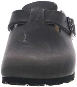 Vista 5 de Birkenstock Zuecos ''Boston'' de cuero en hierro 35.0 EU N, Iron