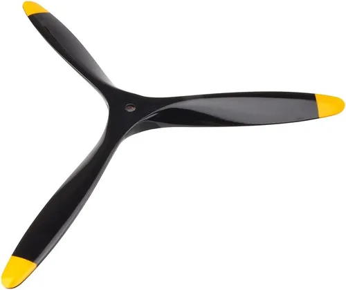 Vista 2 de Hélice RC de 3 cuchillas 14 × 10 Hélice de avión RC de madera de haya para avión de motor de gasolina