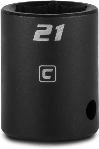 Vista 21 de Capri Tools CP55010 - Toma de impacto poco profunda de 0.394 in, accionamiento de 1/2 pulgada, 6 puntos, métrico