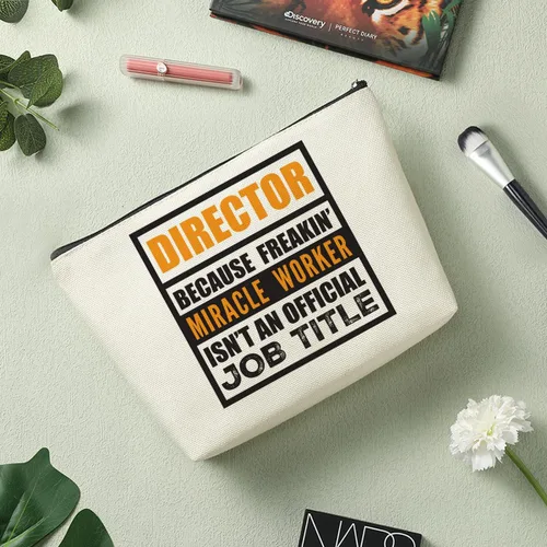 Vista 6 de Decohim Bolsa de maquillaje divertida bolsa de cosméticos, blanco434, Estampado