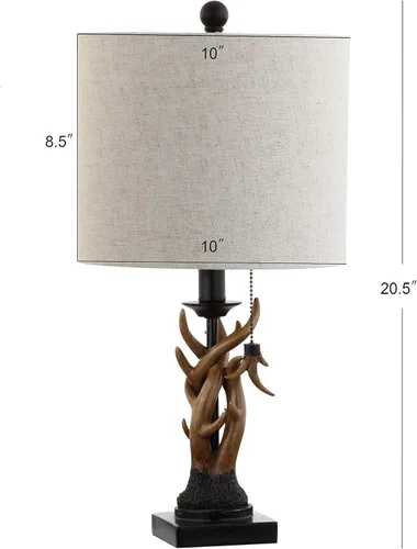 Vista 4 de Jonathan Y JYL1031A Gaston 20.5" Lámpara de Mesa Mini LED de Resina, Granja, Tradicional, Cabaña, Rústico, Oficina, Sala de Estar, Sala Familiar
