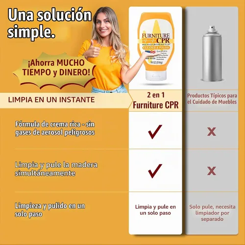 Vista 5 de Furniture CPR Limpiador y pulidor de 18 onzas por CPR Cleaning Products