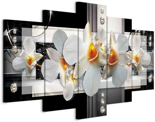 Vista 43 de Lienzo decorativo con impresión artística de diseño de orquídea de Artgeist Orquídea #01