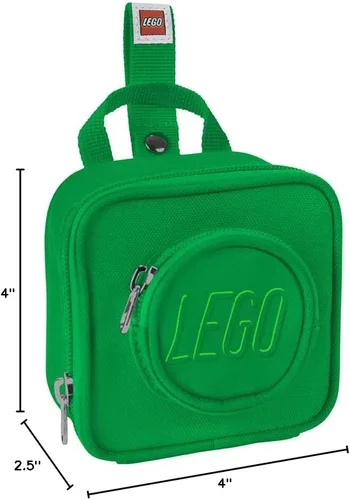 Vista 4 de LEGO Mini mochila de ladrillo para niños, Verde, Lego Mini mochila Brick