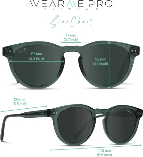 Vista 8 de WearMe Pro - Gafas de sol polarizadas retro redondas clásicas