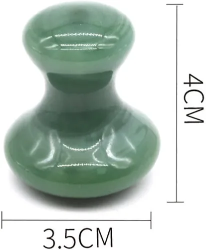 Vista 2 de 2 piezas Gua Sha herramientas faciales raspando tabla de masaje de hongos cara Jade piedras de belleza masajeador raspador para cuidado de la piel