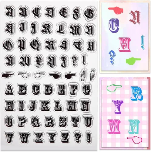 Vista 12 de CRASPIRE Sellos Transparentes con Fondo de Grieta Vintage Retro, Sellos de Goma Reutilizables de Silicona Transparente para Álbum de Fotos, Álbum
