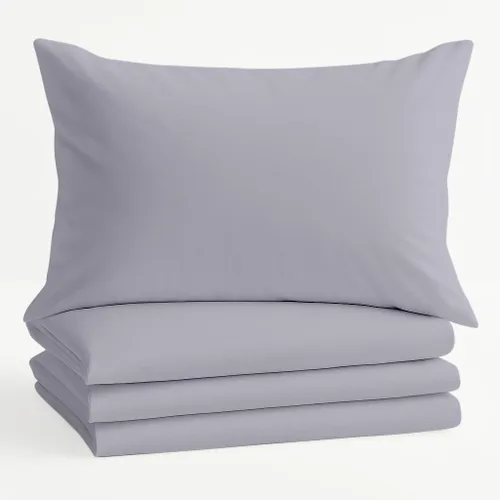 Vista 39 de Comfort Beddings Juego de 4 fundas de almohada estándar, 100% algodón orgánico de 600 hilos, fundas de almohada de algodón rosa rubor, fundas