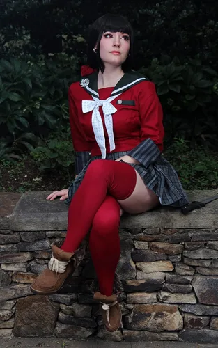 Vista 4 de C-ZOFEK Disfraz de cosplay con corbatas rojas para mujer, talla de EE. UU., uniforme de Halloween