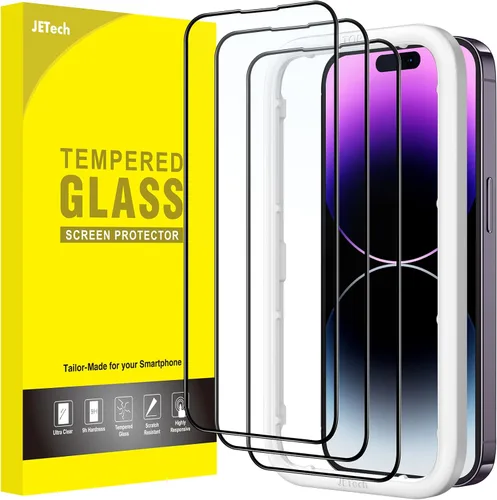 Vista 22 de JETech Protector de pantalla para iPhone SE 3/2, iPhone 8/7, negro, paquete de 3