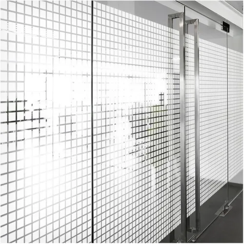 Vista 4 de FDB BBL ventana película Bold bloque decorativo (1 3/8 inch cuadrados), color blanco Decorative, UV Blocking, Designer Architectural Tint