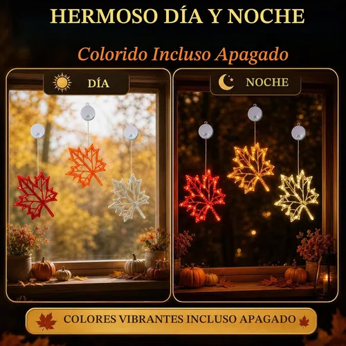 Vista 8 de LOLStar Fall Decor Window Lights 2026, Thanksgiving Decorations LED Lights