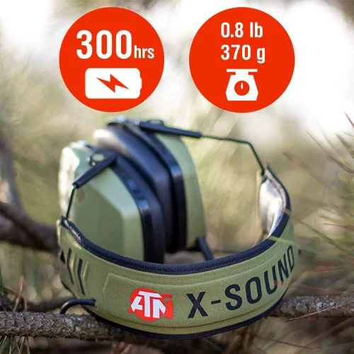 Vista 2 de ATN Protector auditivo inteligente X-Sound con reducción de ruido automática, conexión Bluetooth, más de 300 horas de duración de la batería