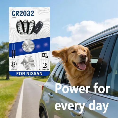 Vista 7 de Batería de repuesto para llavero Nissan CR2032 (paquete de 2)