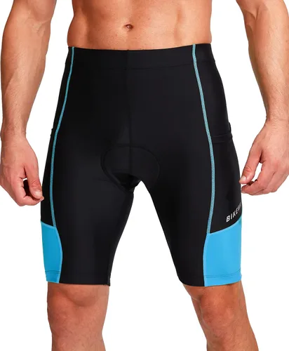 Vista 3 de Bikewa Pantalones cortos de ciclismo para hombre con acolchado 3D para ciclismo de carretera, ciclismo de montaña, ciclismo UPF 50+, bolsillos