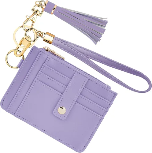 Vista 38 de KNGITRYI Billeteras pequeñas de pulsera para mujer RFID para tarjetas de crédito, cartera con llavero, cartera para tarjetas de crédito