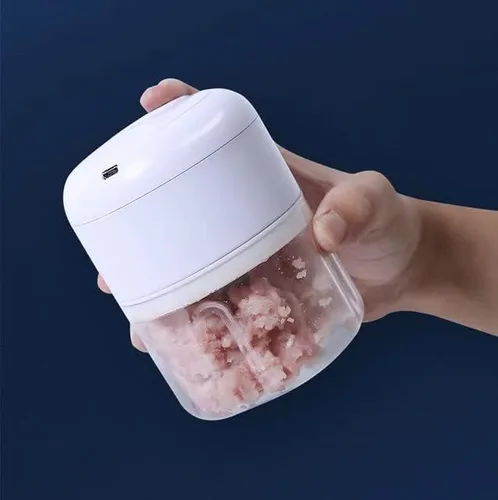 Vista 4 de Picador inalámbrico automático Mini licuadora eléctrica portátil de cocina Picador fácil para ajo, verduras, frutas, cebollas, carne, ensalada