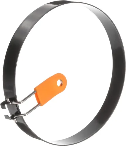 Vista 3 de HARFINGTON 2 anillos de huevo de 6 pulgadas de acero inoxidable antiadherente para panqueques con mango de silicona para freír huevos sándwich