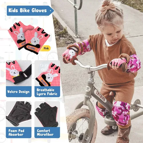 Vista 3 de Paquete de las maravillas para niñas: juego de equipo de protección para niños + casco para niños, el mejor regalo para niñas pequeñas