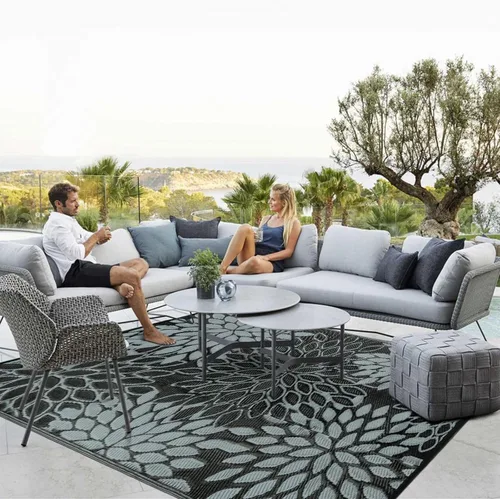Vista 55 de Anidaroel Alfombra de área para exteriores para patio, 4 x 6 pies, impermeable, reversible, alfombra de paja de plástico para exteriores, alfombra