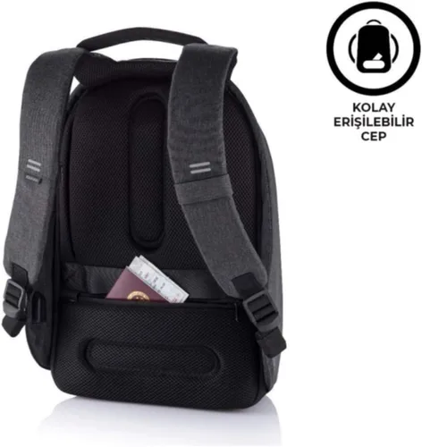Vista 7 de XDDesign BOBBY HERO - Mochila antirrobo para computadora portátil, mochila de viaje aprobada para hombres y mujeres, Negro -, X-Grande, Mochila