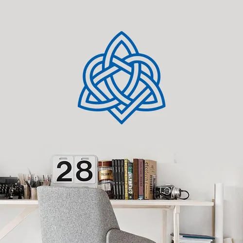 Vista 4 de Corazón celta triquetra nudo 1 (azul celeste) (juego de 2) calcomanías de vinilo impermeables de alta calidad para teléfono portátil, accesorio