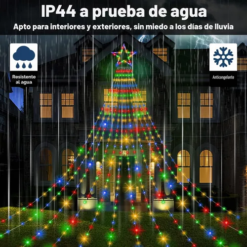 Vista 4 de Onory Guirnalda de luces de Navidad, luces de estrella en cascada para Varios