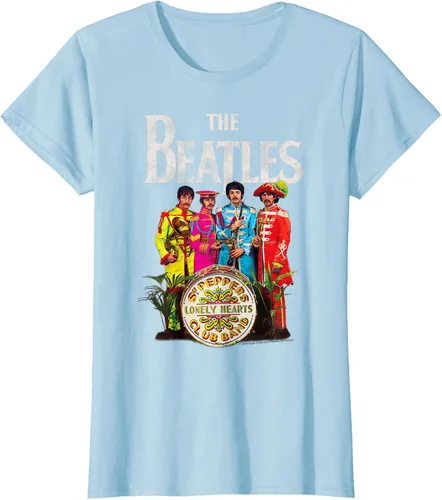 Vista 19 de The Beatles Sgt. Pepper's Lonely Hearts Camiseta de manga corta Negro