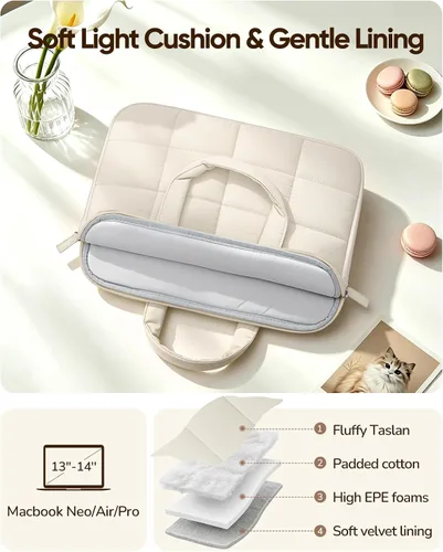 Vista 3 de FINPAC Funda para portátil MacBook Neo 13 pulgadas MacBook Air 13.6" Beige