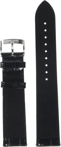 Vista 2 de T852043012 - Correa de cuero negro con lengüeta de 0.787in, Negro