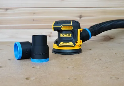 Vista 8 de ToolCurve Adaptador de manguera compatible con lijadora Dewalt para manguera Festool de 1.063 in