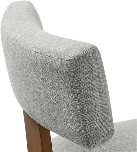 Vista 8 de Modway Nalani - Juego de 2 sillas de comedor sin brazos en tejido jaspeado, color marrón oscuro, sillas auxiliares contemporáneas con patas