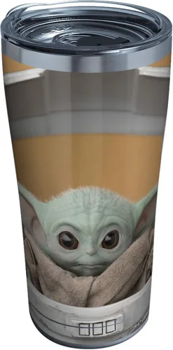 Vista 14 de Tervis Star Wars - Vaso aislado de doble pared The Mandalorian Child Stare hecho en Estados Unidos mantiene las bebidas frías y calientes, 16 onzas
