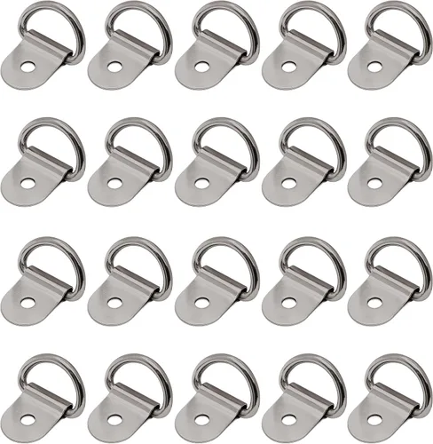 Vista 9 de Anclajes de amarre en forma de D de acero inoxidable, 20 piezas