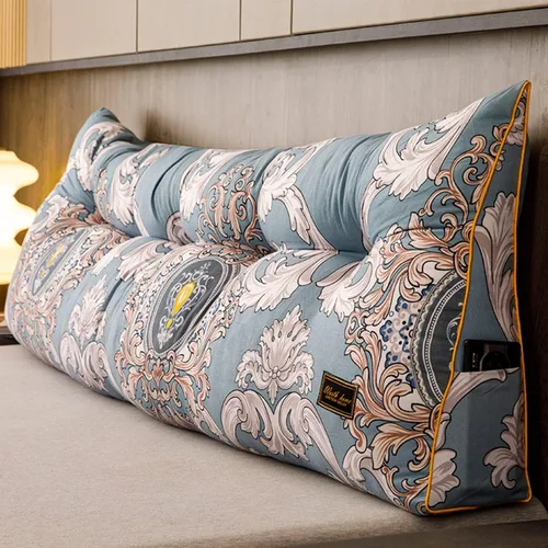 Vista 8 de Funda de almohada triangular grande para cabecero tamaño Queen, cojín para cabecero y respaldo, soporte de posicionamiento, almohada de descanso