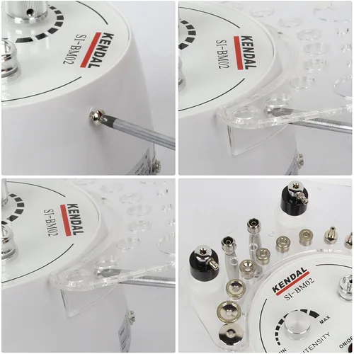 Vista 8 de Máquina de microdermoabrasión Kendal 3 en 1 de diamante, máquina de diamantes con vacío y aerosol incluye 360 filtros algodón y 2 filtros de aceite