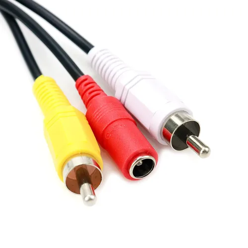 Vista 5 de RCA macho a macho cable de alimentación de audio y video para cámara de seguridad CCTV de 50 pies de largo