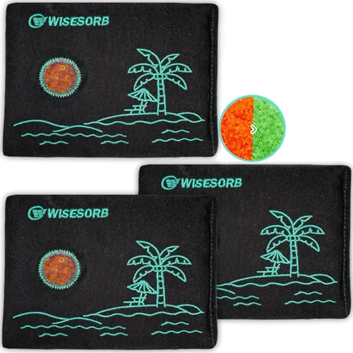 Vista 10 de Wisesorb 2 paquetes de desecantes recargables de 17.64 oz, deshumidificador reutilizable para automóvil, paquetes de gel de sílice reactivado por