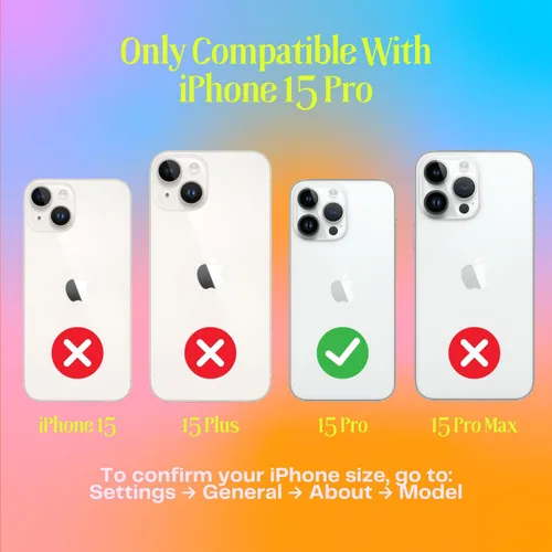 Vista 5 de FELONY CASE Funda protectora transparente naranja neón para iPhone 15 Pro, TPU y policarbonato que absorbe los golpes, a prueba de grietas con un