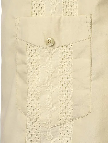 Vista 6 de VATPAVE Camisas de guayabera cubana de manga corta con botones para hombre