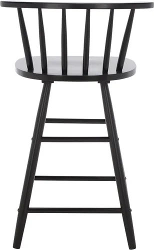 Vista 5 de Safavieh Home Collection Jay Farmhouse - Taburete de madera maciza con husillo negro, 25 pulgadas