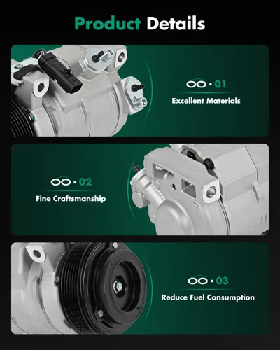 Vista 118 de SCITOO Compresor de CA para T-oyota Yaris 1.5L 2007 2008 2009 2010 2011 2012 2013 AC Compressor 639839 157318 158318 6512467
