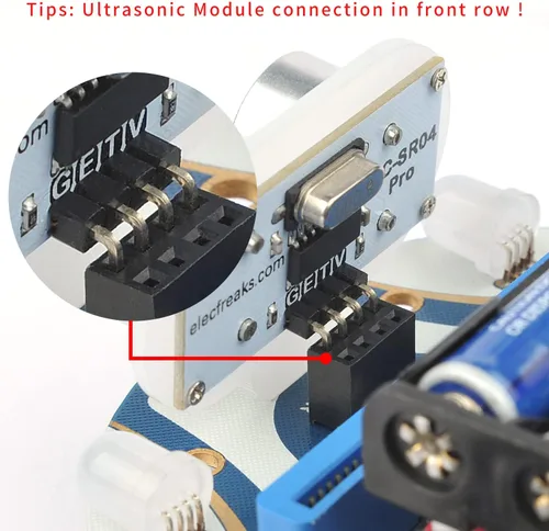 Vista 5 de ELECFREAKS Microbit Mini Cutebot Kit compatible con BBC Micro:bit V2 y V1, Kit de Coche Robot Programable DIY, Proyecto Educativo STEM, Coche