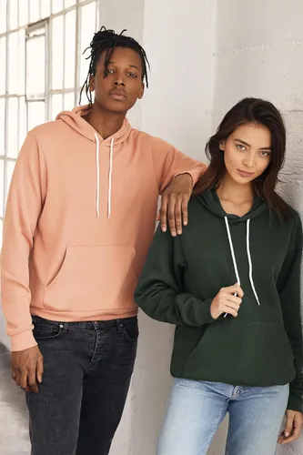Vista 6 de Sudadera con capucha Bella + Canvas, unisex, con friza de algodón