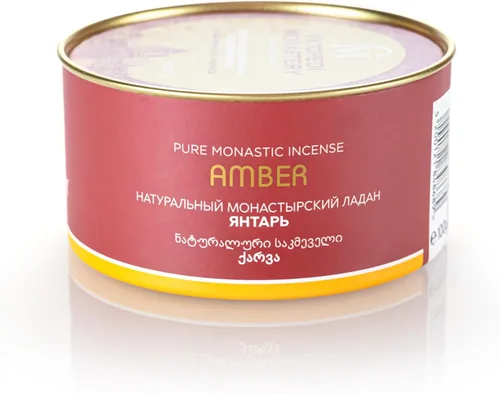 Vista 4 de Incienso Monástico Puro del Monte Athos con la Auténtica Receta Tradicional 3.53 oz (Ambar)