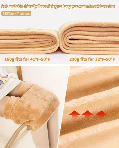 Vista 3 de Ibeauti Mallas térmicas translúcidas con forro polar para mujer