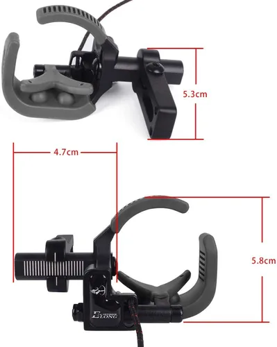 Vista 3 de NIKA ARCHERY Arrow Rest Down Draft Cable Driven Full Containment Drop Away High Speed Landing Equipment for Compound Bow Right & Left Hand