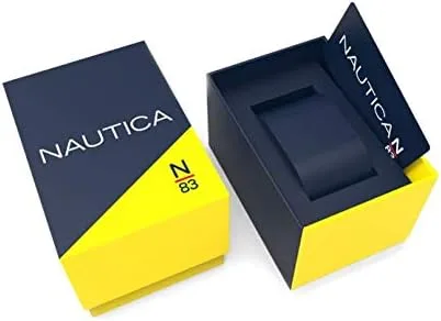 Vista 4 de Nautica NAPPOF901 Polignano - Reloj de silicona con esfera gris de 1.417in, Plateado