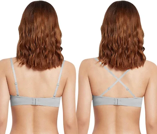 Vista 5 de Guoeappa Brasier push-up sin tirantes para mujer, con aros, acolchado, para bodas.
