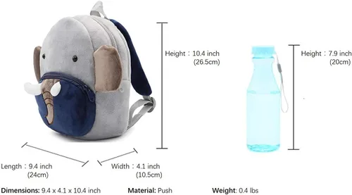 Vista 5 de Zoo - Mochilas de peluche para niños y niñas
